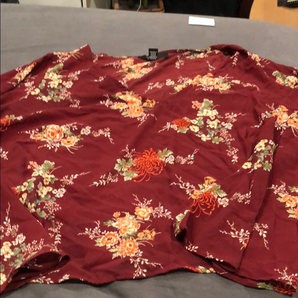 Floral women’s dressy Plus size  sexy Top